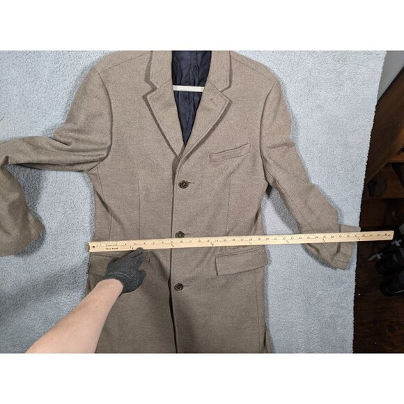 J Crew Ludlow Topcoat Mens 40R Wool & Cashmere Overcoat Long Coat - Picture 14 of 16